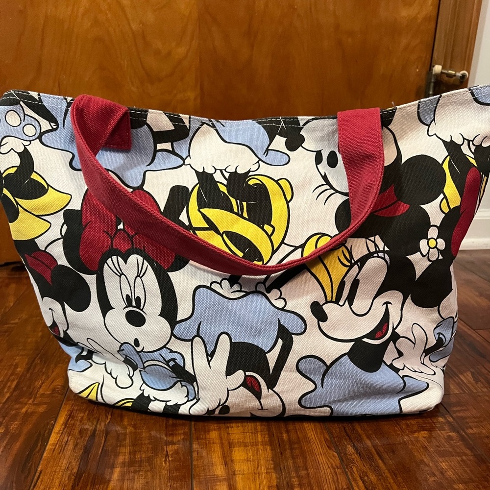 Disney Minnie Mouse canvas lined tote bag NWOT - Picture 2 of 6